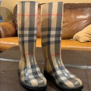 Burberry rain boots